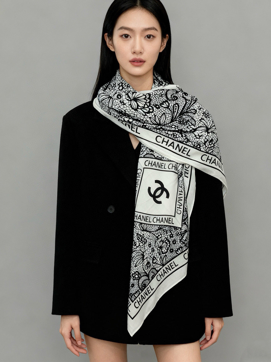 velvet elegant Shawl for women - alternate angle view 2