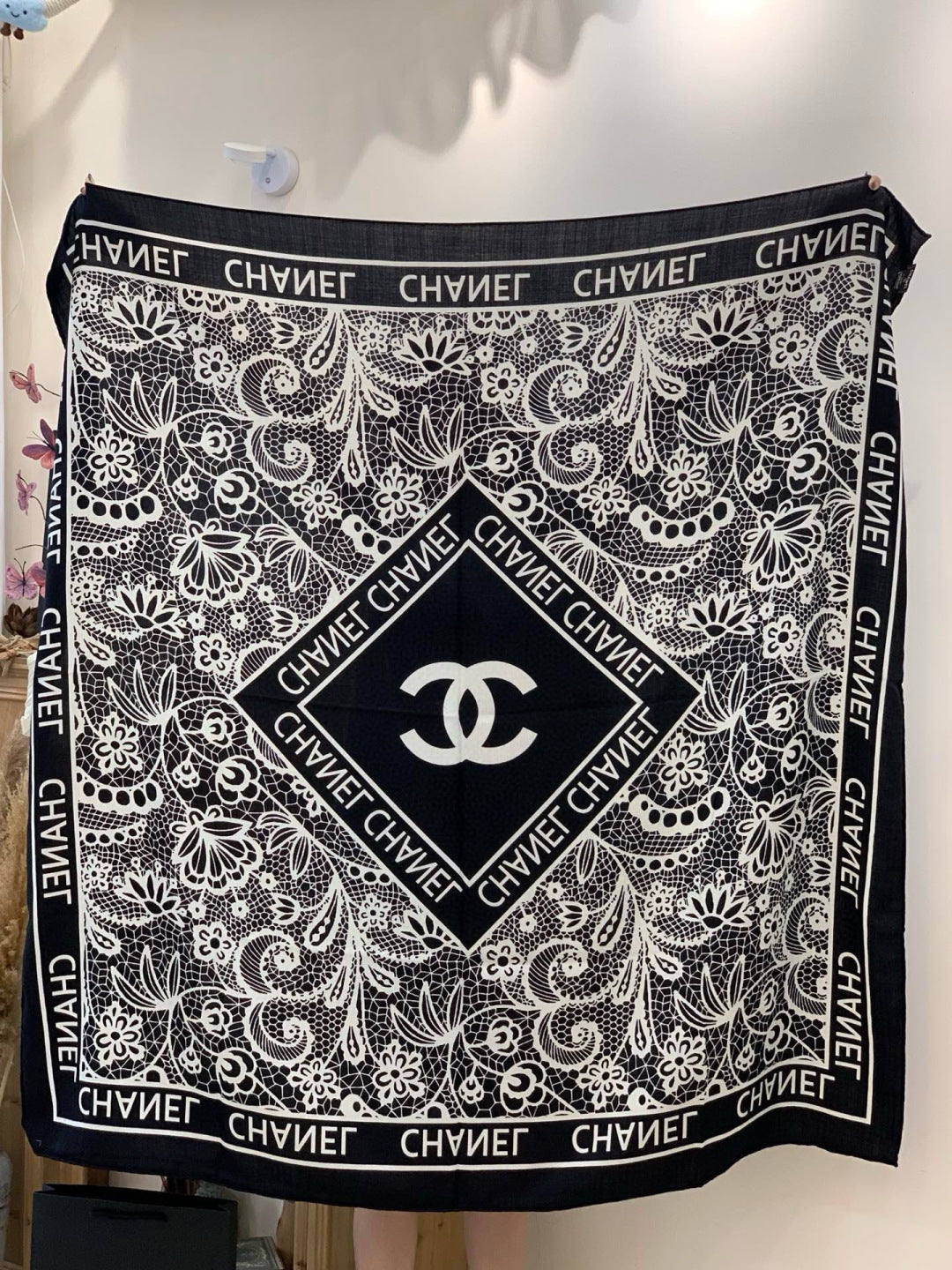 velvet elegant Shawl for women - alternate angle view 8