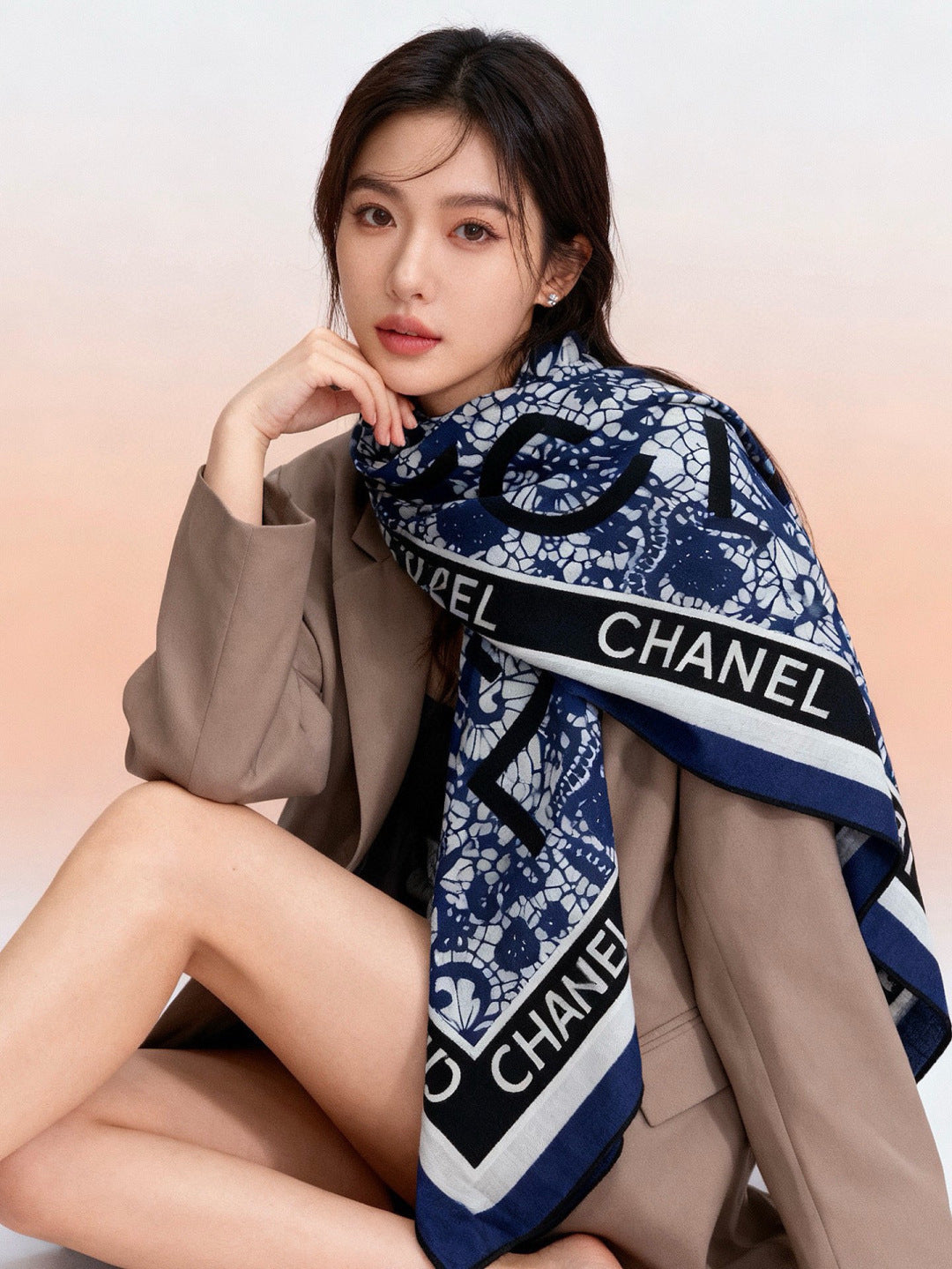 velvet elegant Shawl for women - product detail view