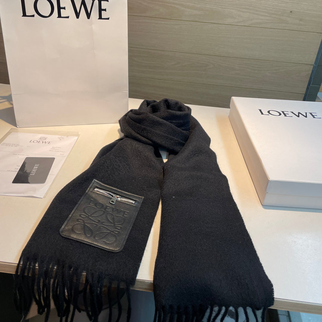 leather elegant Scarf for unisex couple - alternate angle view 5