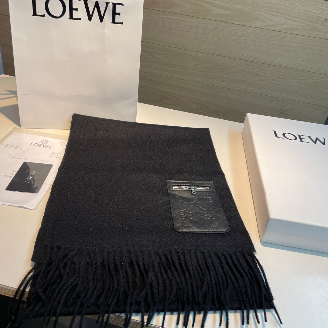 leather elegant Scarf for unisex couple - alternate angle view 2