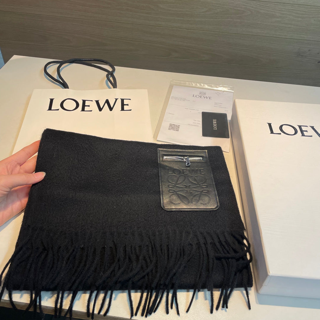 leather elegant Scarf for unisex couple - product detail view