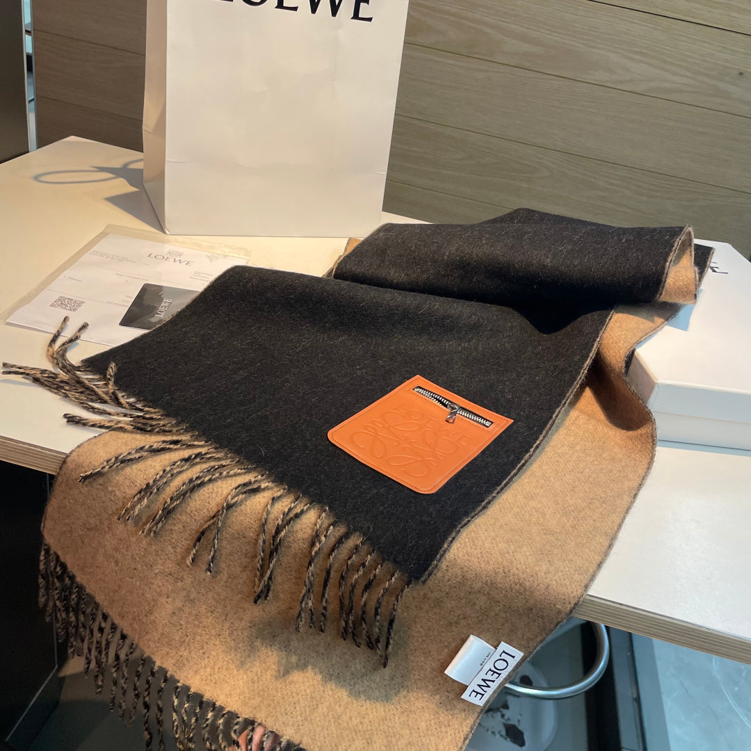 leather elegant Scarf for unisex couple - alternate angle view 7