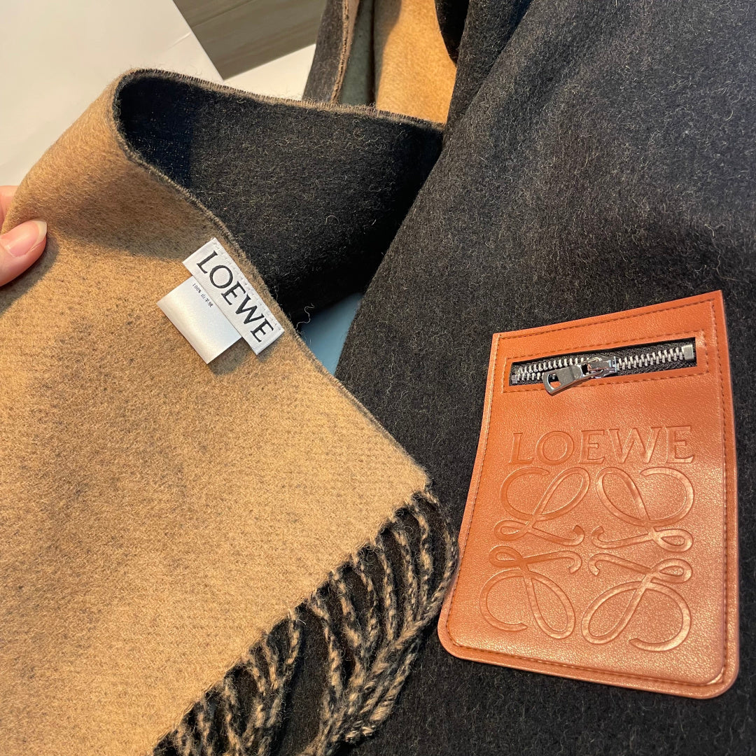 leather elegant Scarf for unisex couple - alternate angle view 6