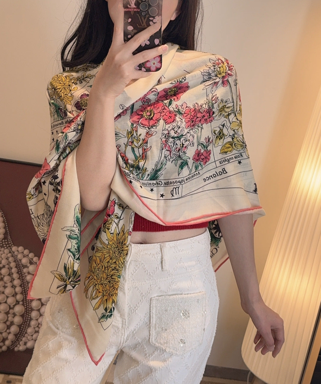 velvet elegant Scarf for women - product detail view