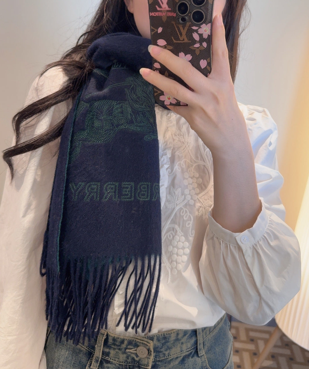 velvet stylish Scarf for men - product detail view