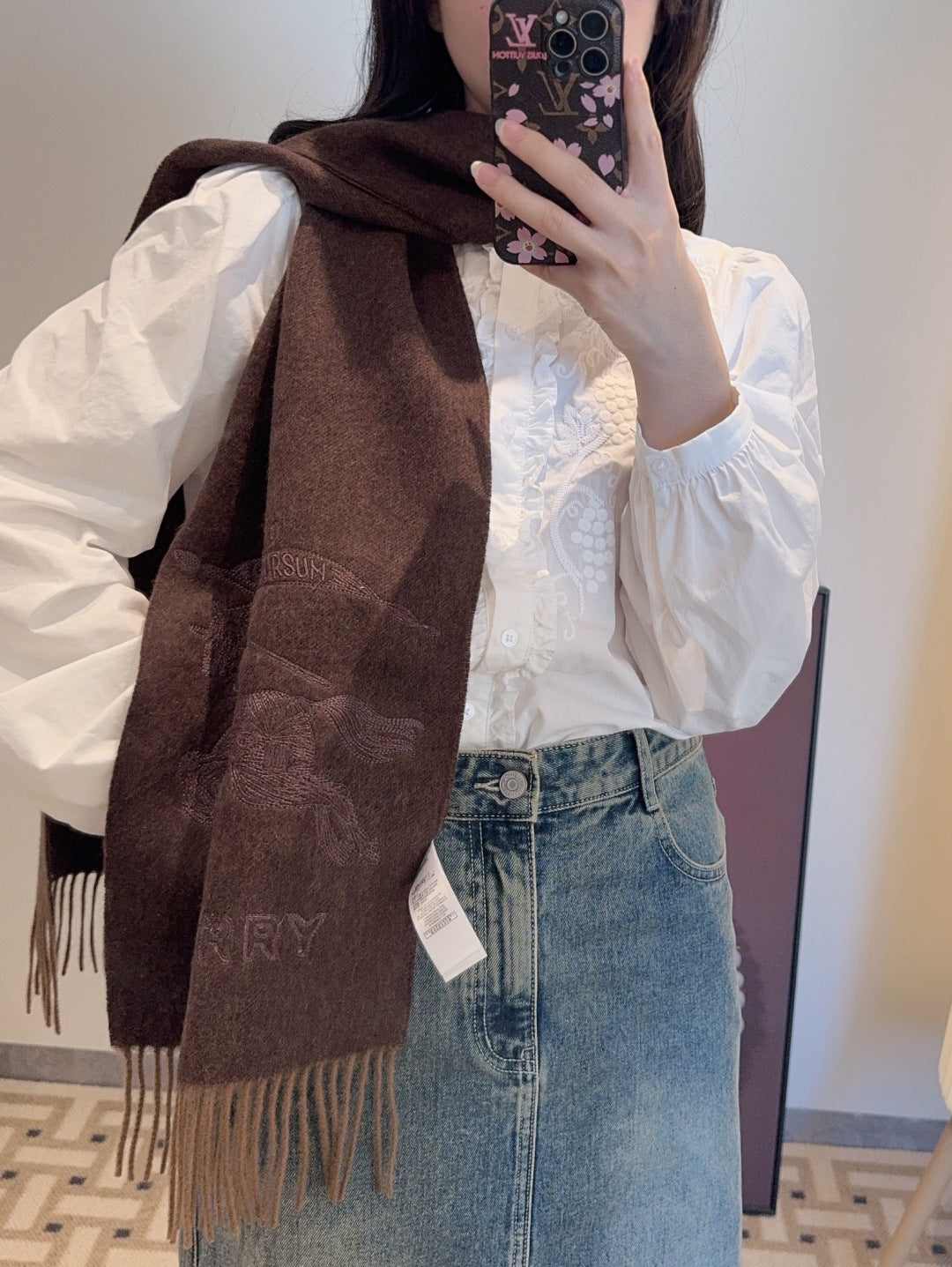 velvet stylish Scarf for men - product detail view