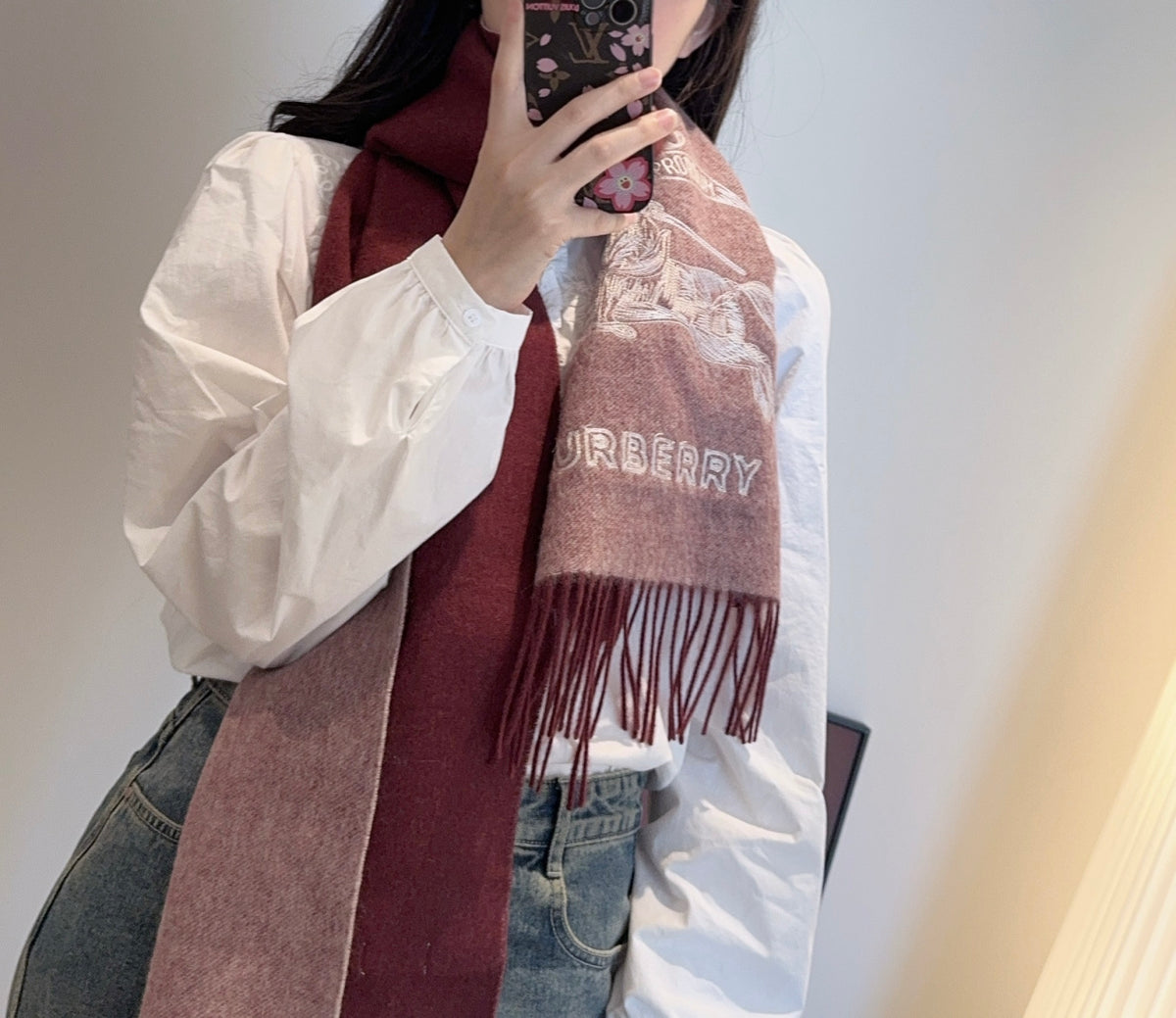 velvet stylish Scarf for men - product detail view