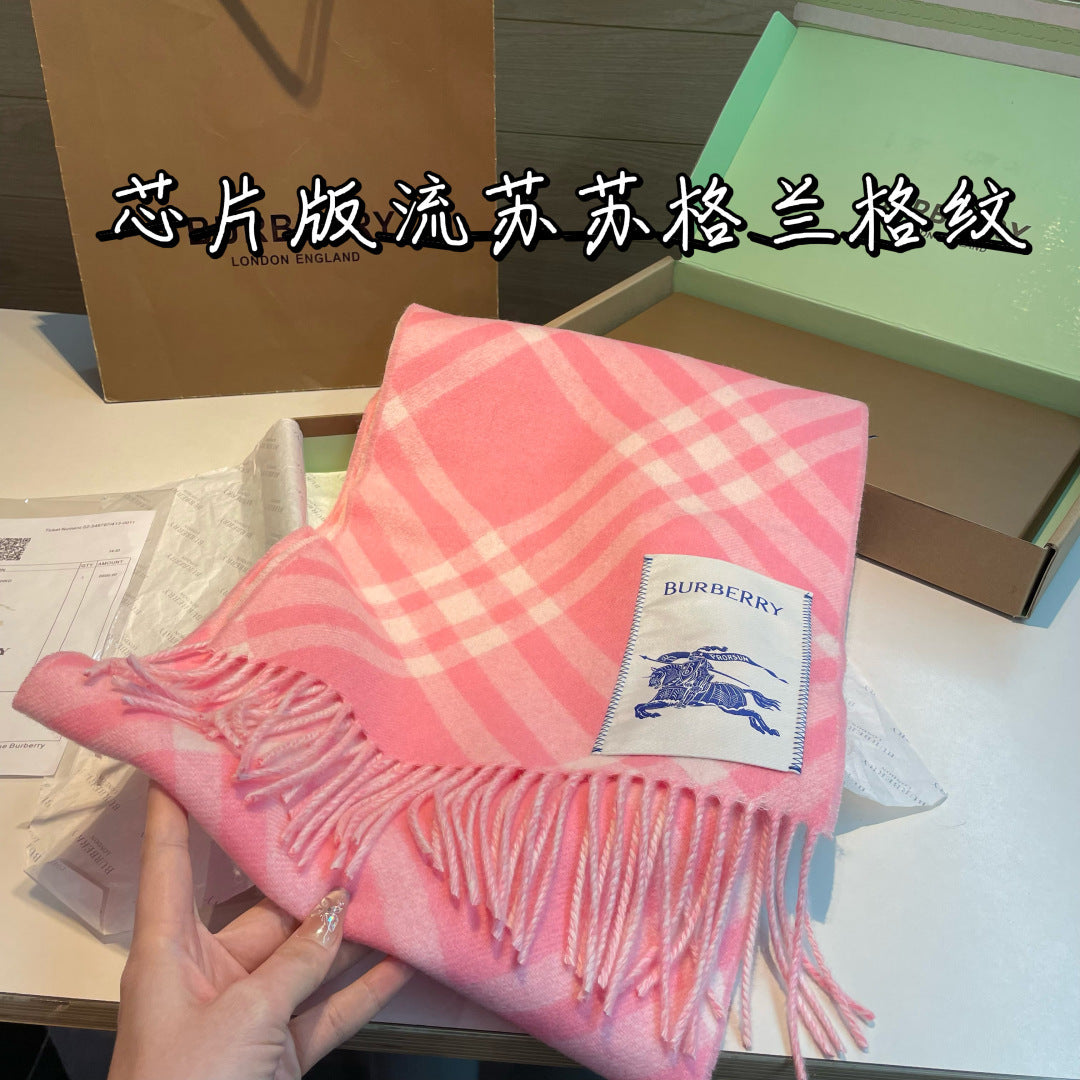 two-tone velvet tassel Scarf for men - alternate angle view 3