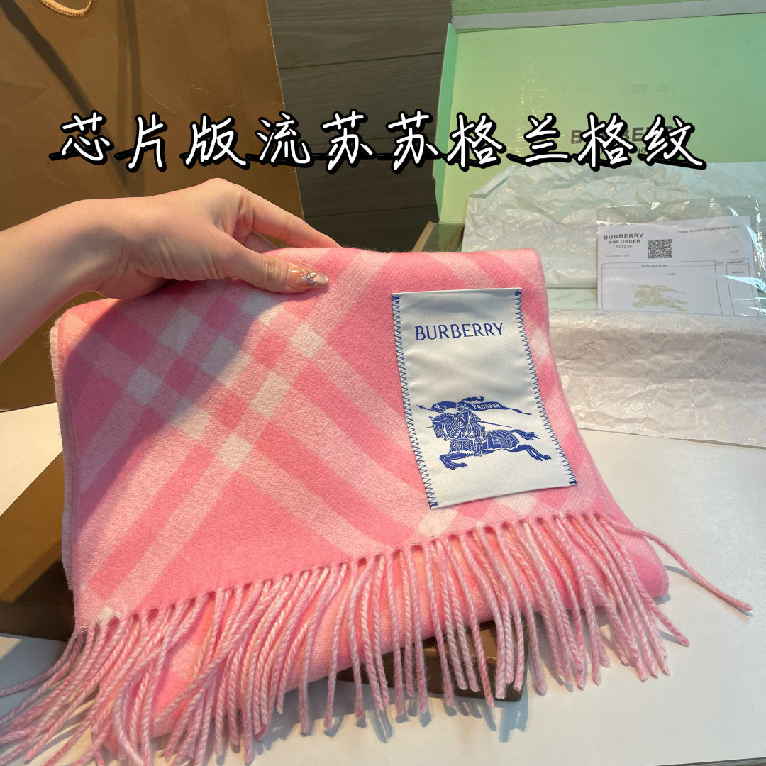 two-tone velvet tassel Scarf for men - alternate angle view 2