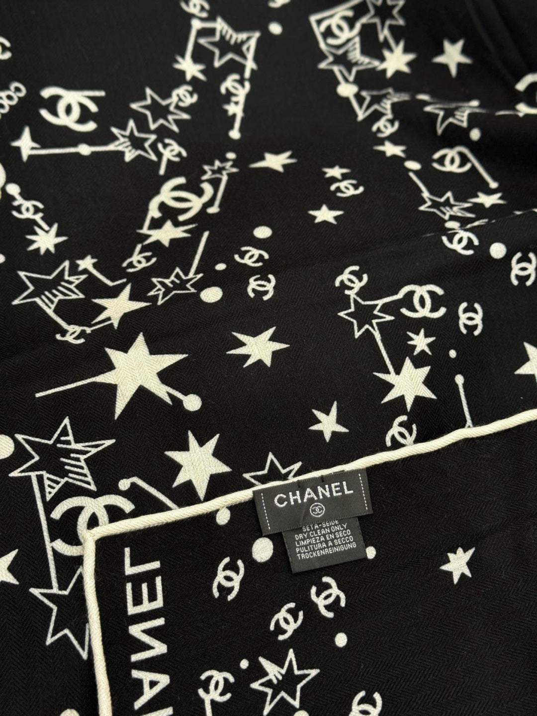 black and white velvet double c fashion accessory for women - alternate angle view 6