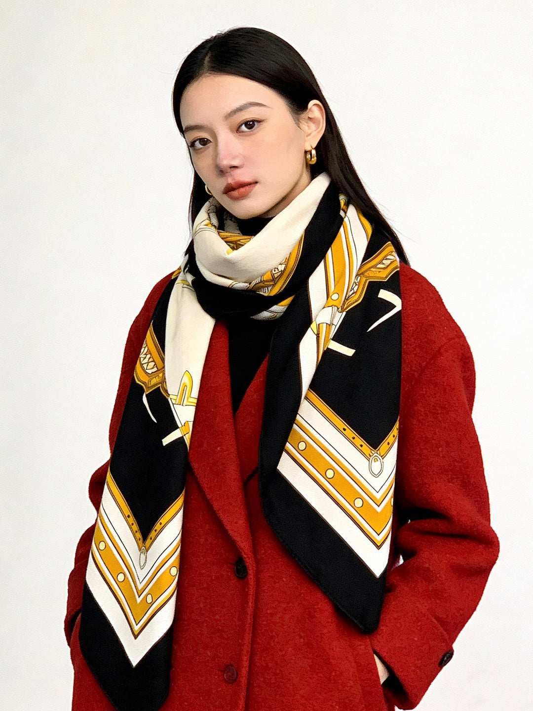 velvet floral fashion accessory for women - product detail view