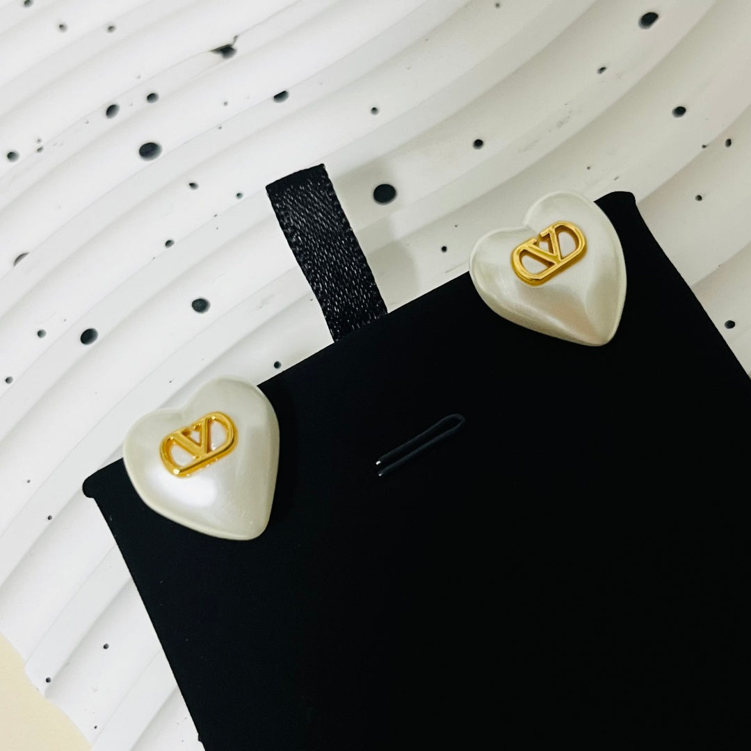 gold minimalist Stud Earrings for women - product detail view