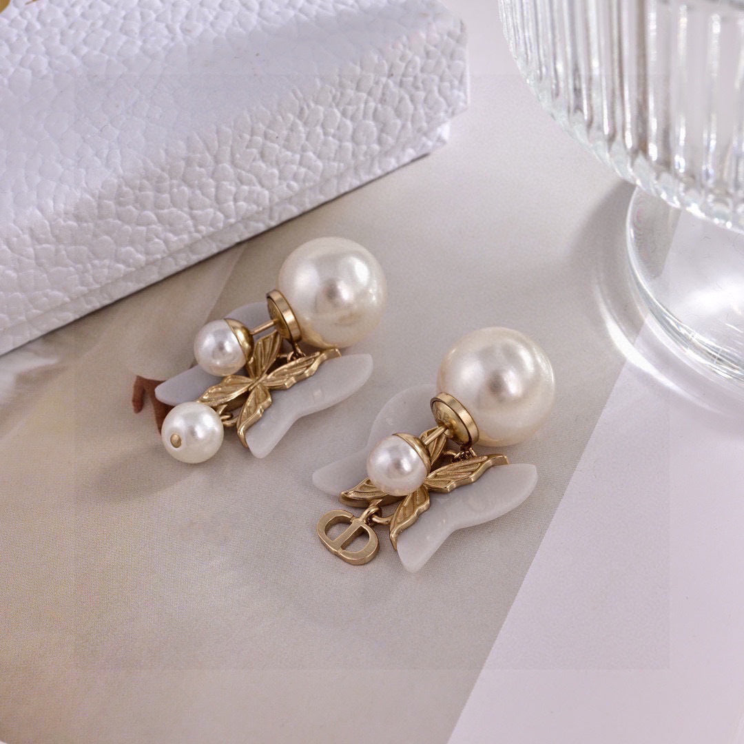 red Stud Earrings for women - alternate angle view 4
