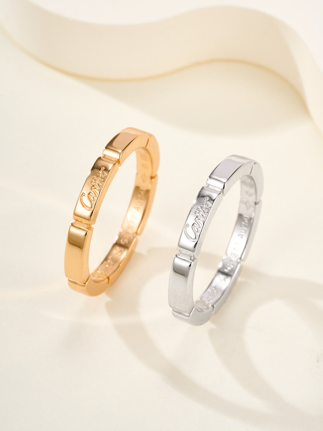 crystal minimalist Ring for unisex couple - product detail view