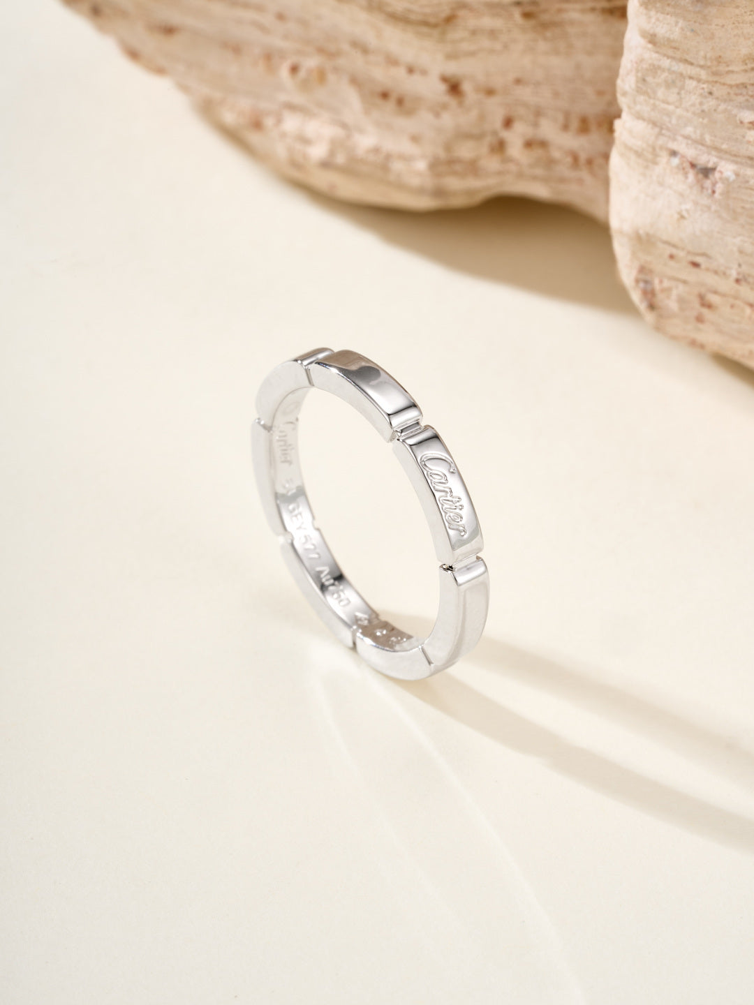crystal minimalist Ring for unisex couple - alternate angle view 4