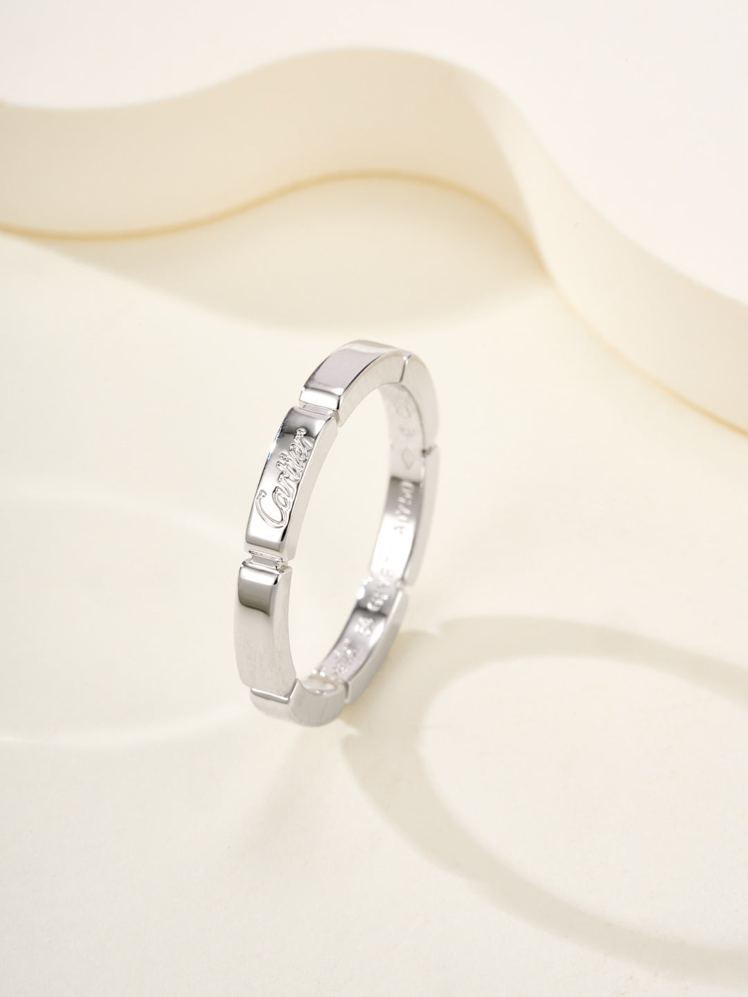 crystal minimalist Ring for unisex couple - alternate angle view 2
