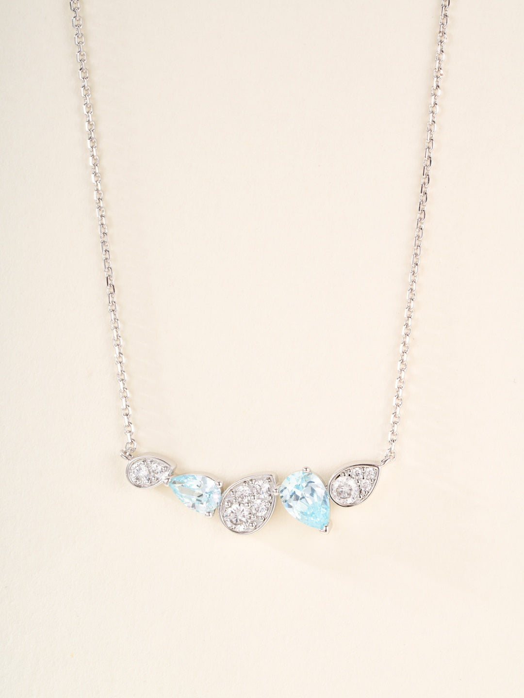 white stone elegant Necklace for women - product detail view