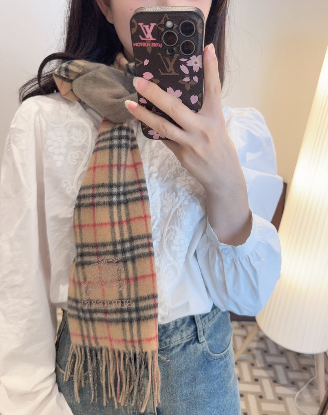 velvet stylish Scarf for men - product detail view