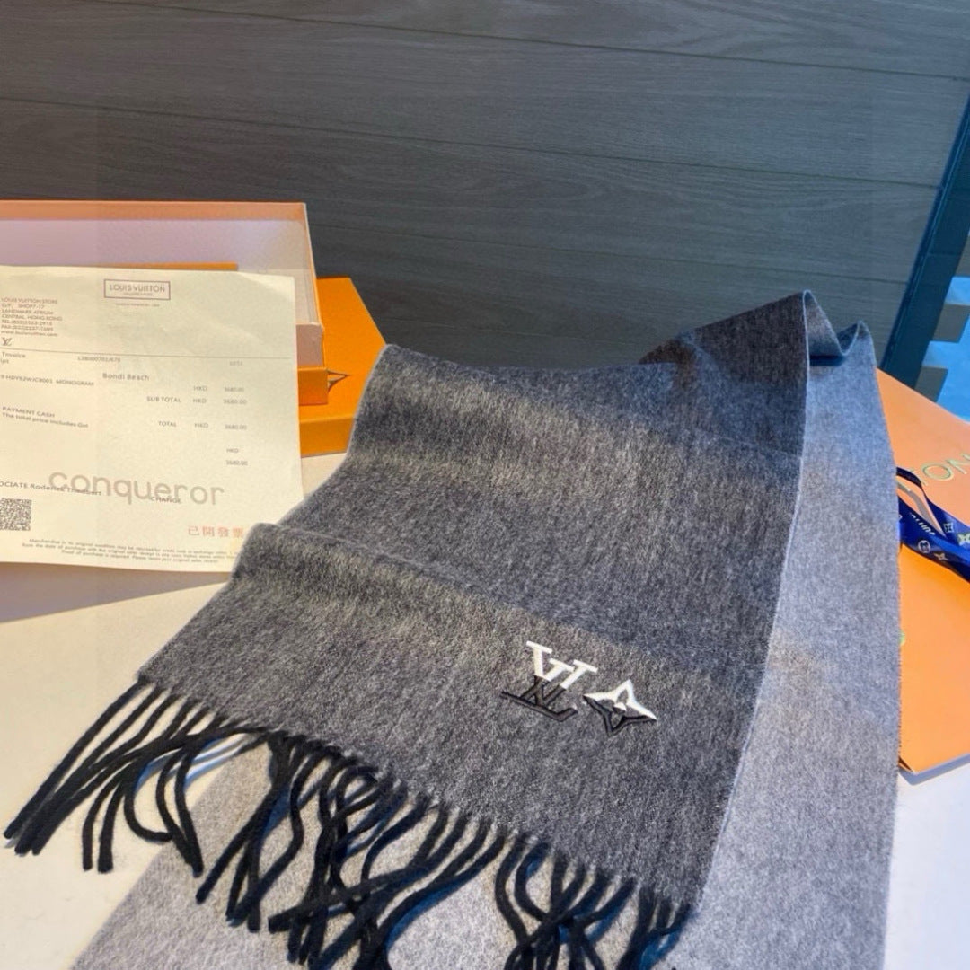 velvet minimalist Scarf for men - alternate angle view 5