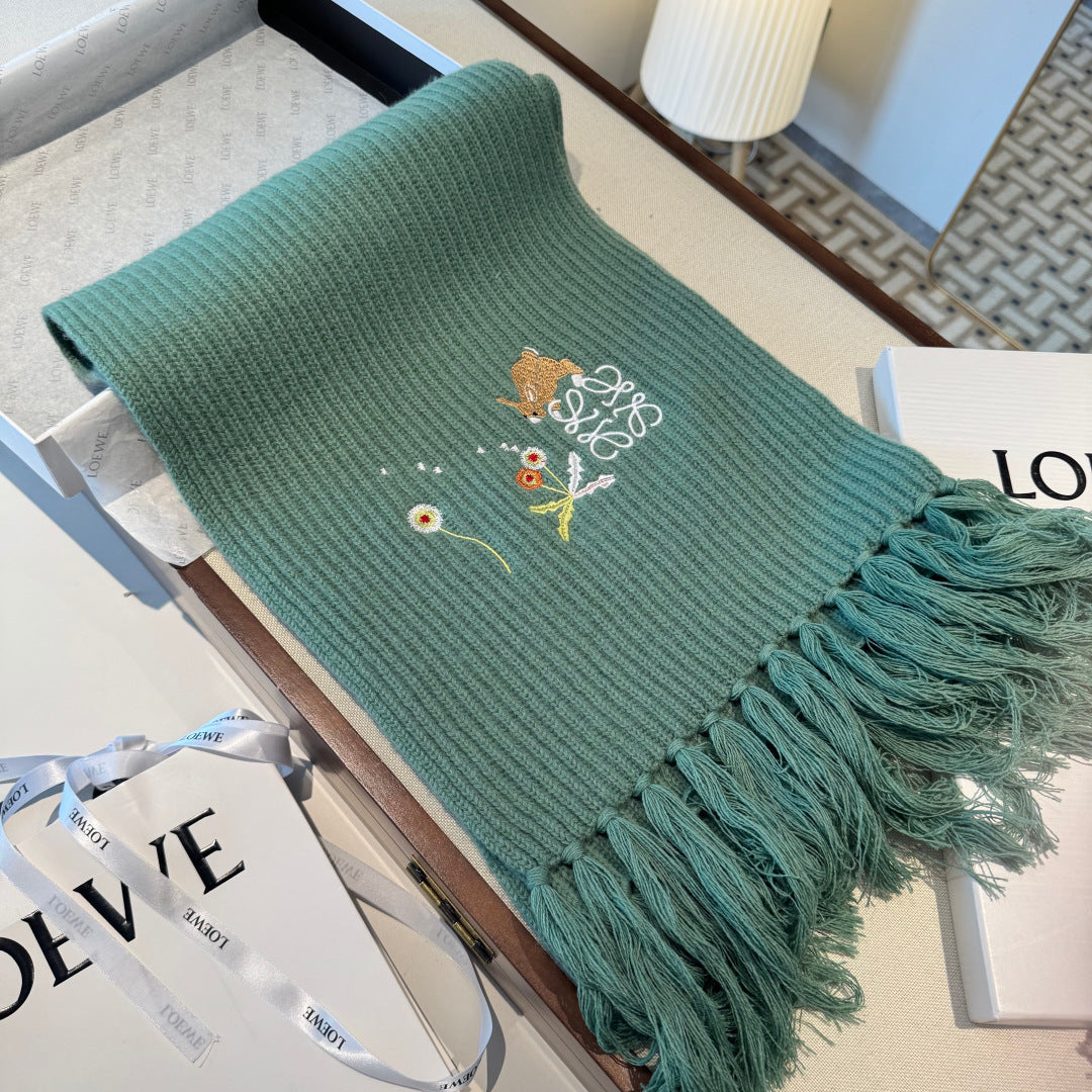 velvet floral Scarf for women - alternate angle view 6