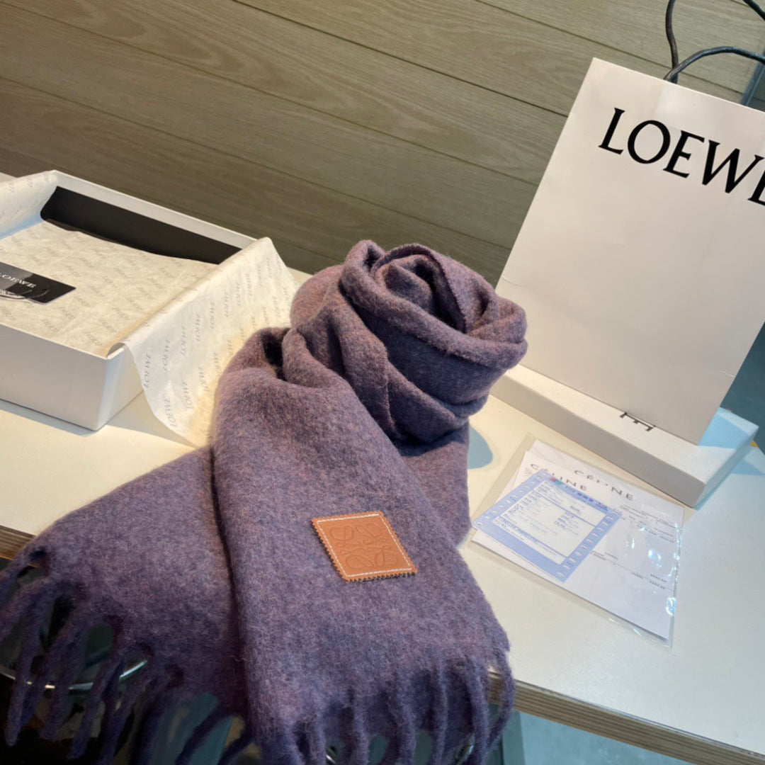 wool elegant Scarf for women - alternate angle view 6