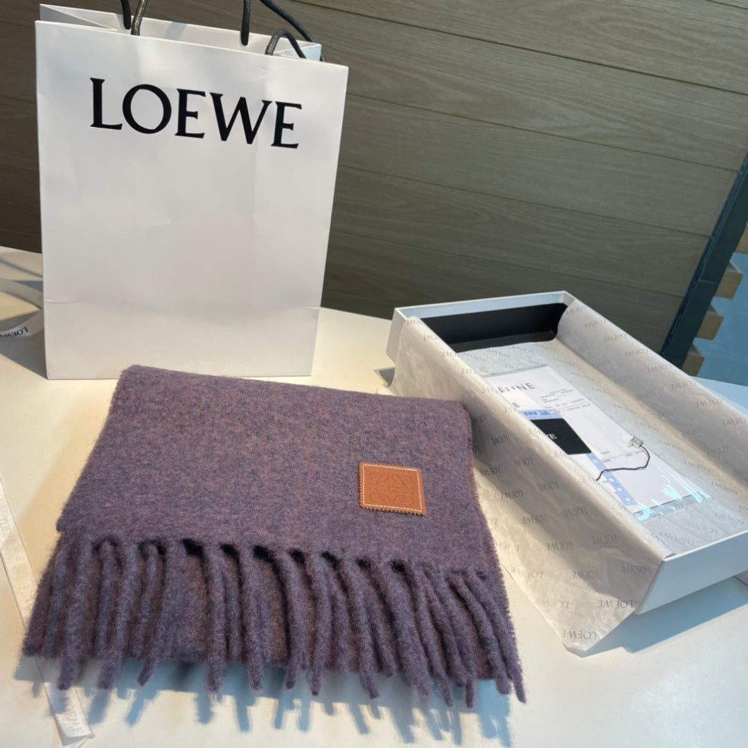 wool elegant Scarf for women - alternate angle view 2