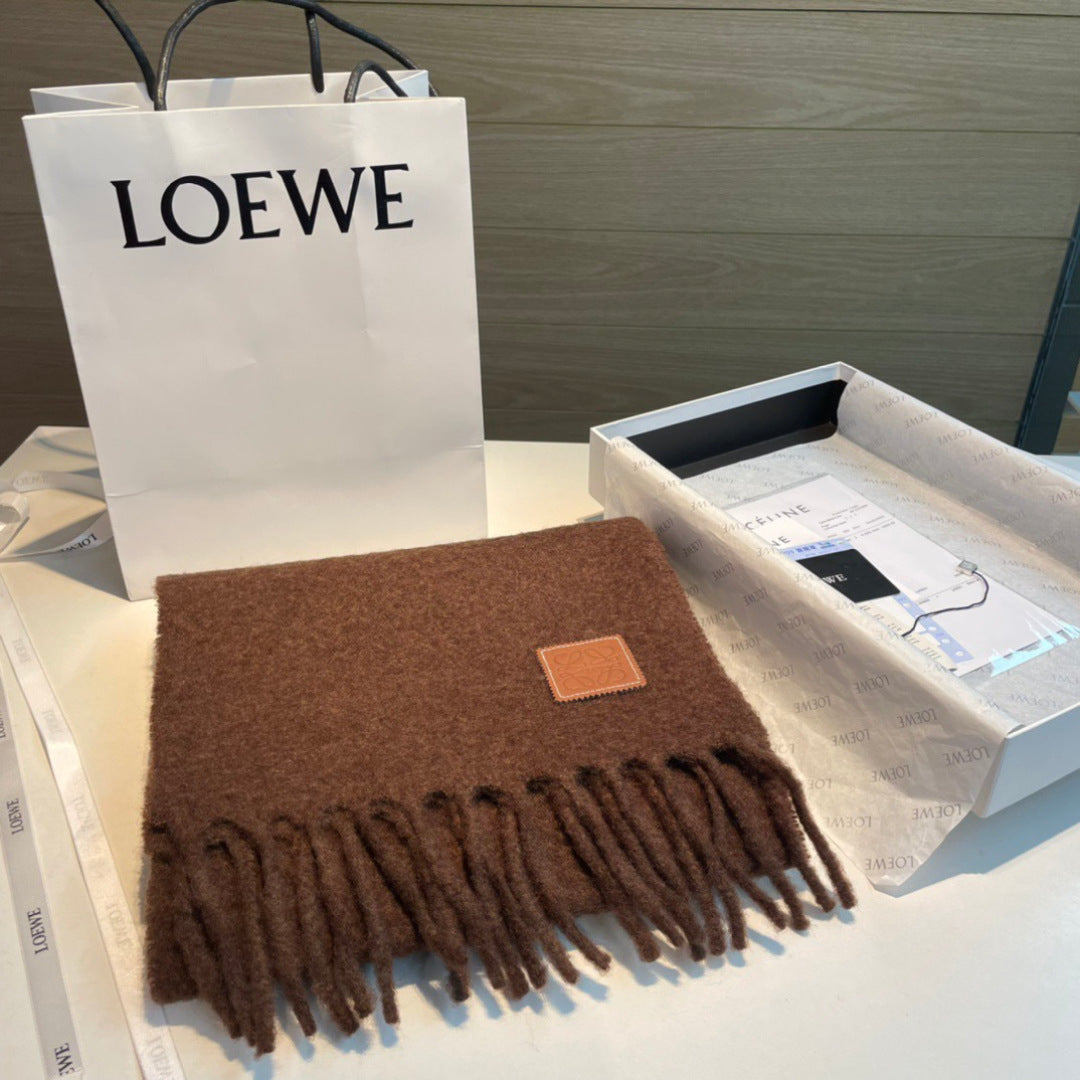 wool elegant Scarf for women - alternate angle view 2