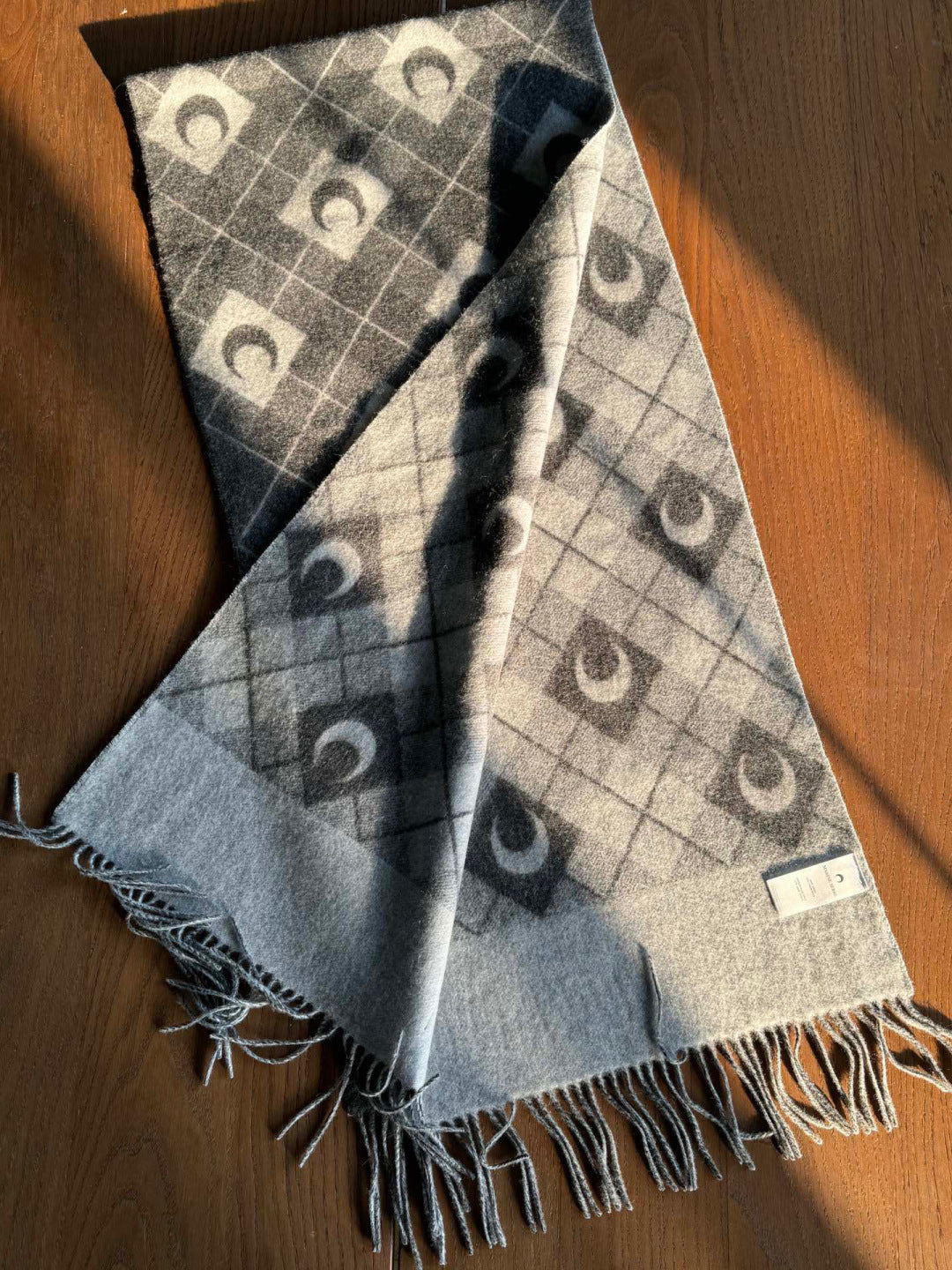 clear velvet floral Scarf for women - alternate angle view 9