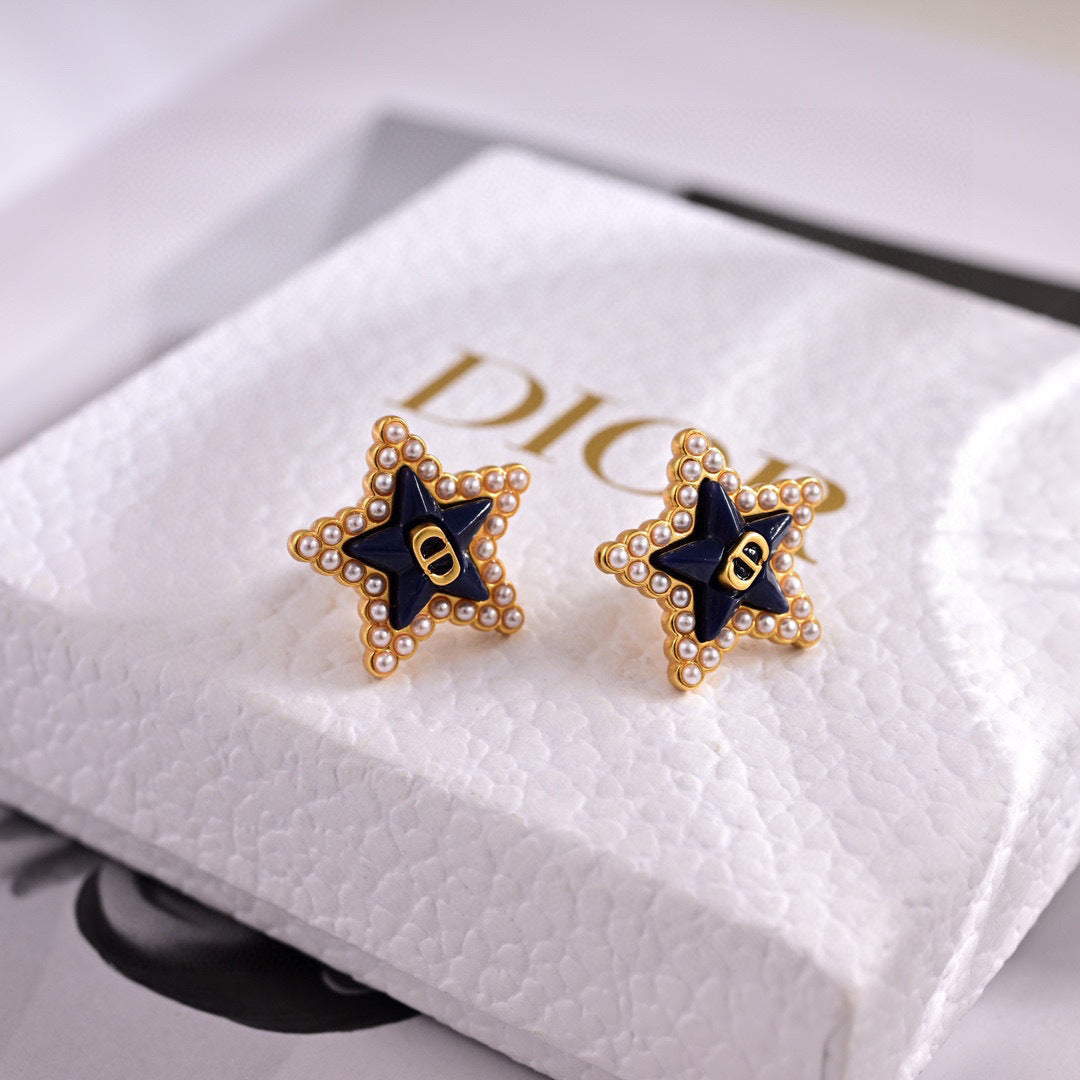 gold metal letter Drop Earrings for women - alternate angle view 4