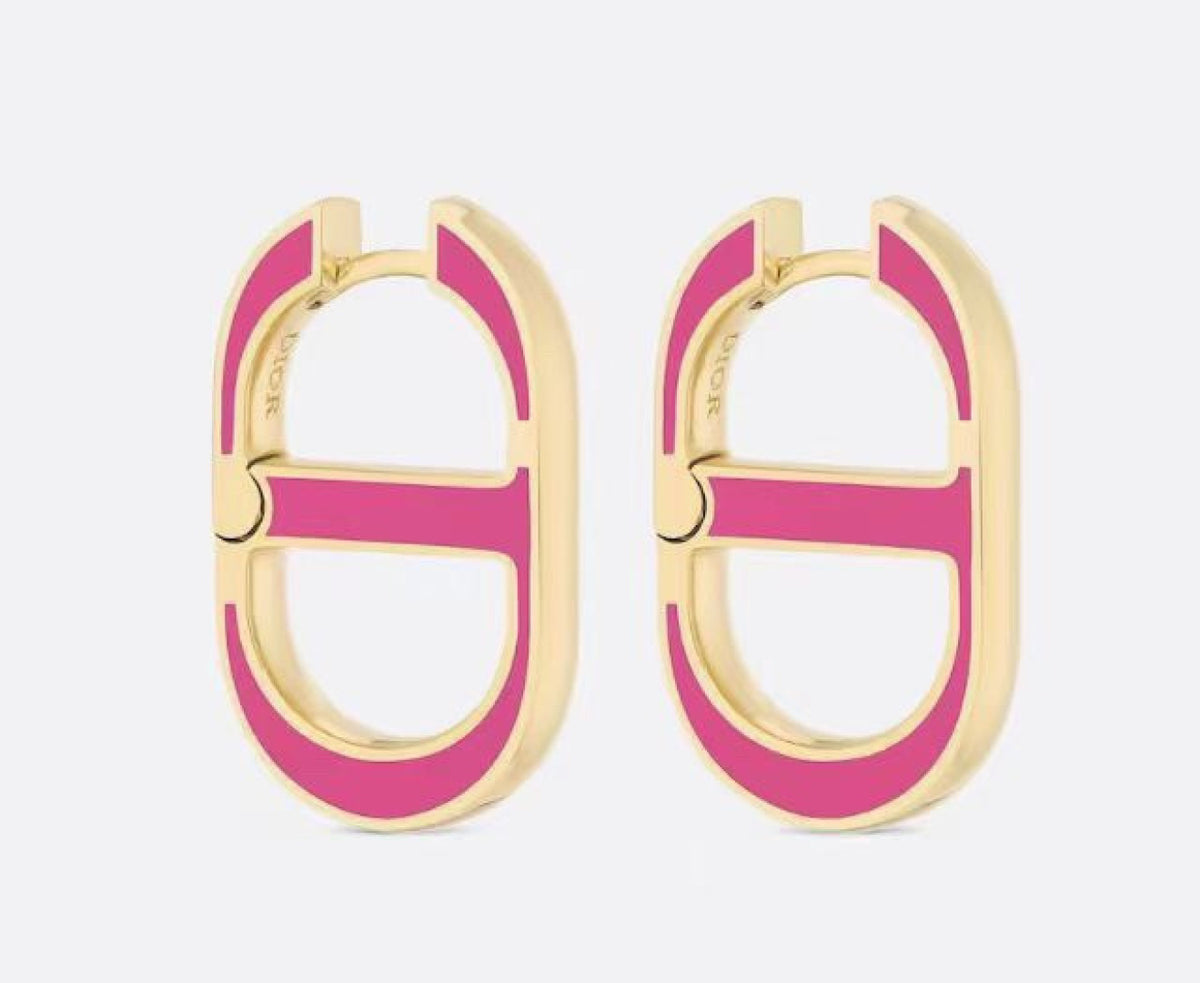 gold metal letter Drop Earrings for women - alternate angle view 2