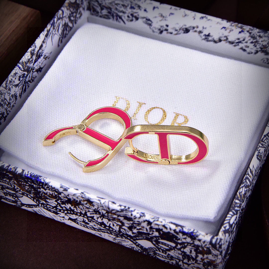gold metal letter Drop Earrings for women - alternate angle view 3