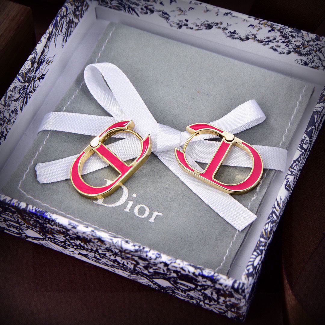 gold metal letter Drop Earrings for women - product detail view