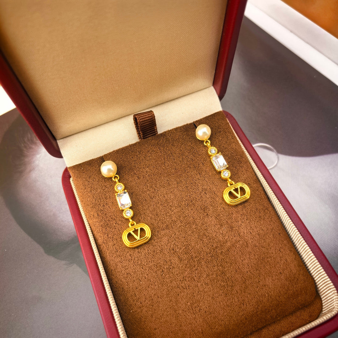 minimalist Stud Earrings for women - alternate angle view 2
