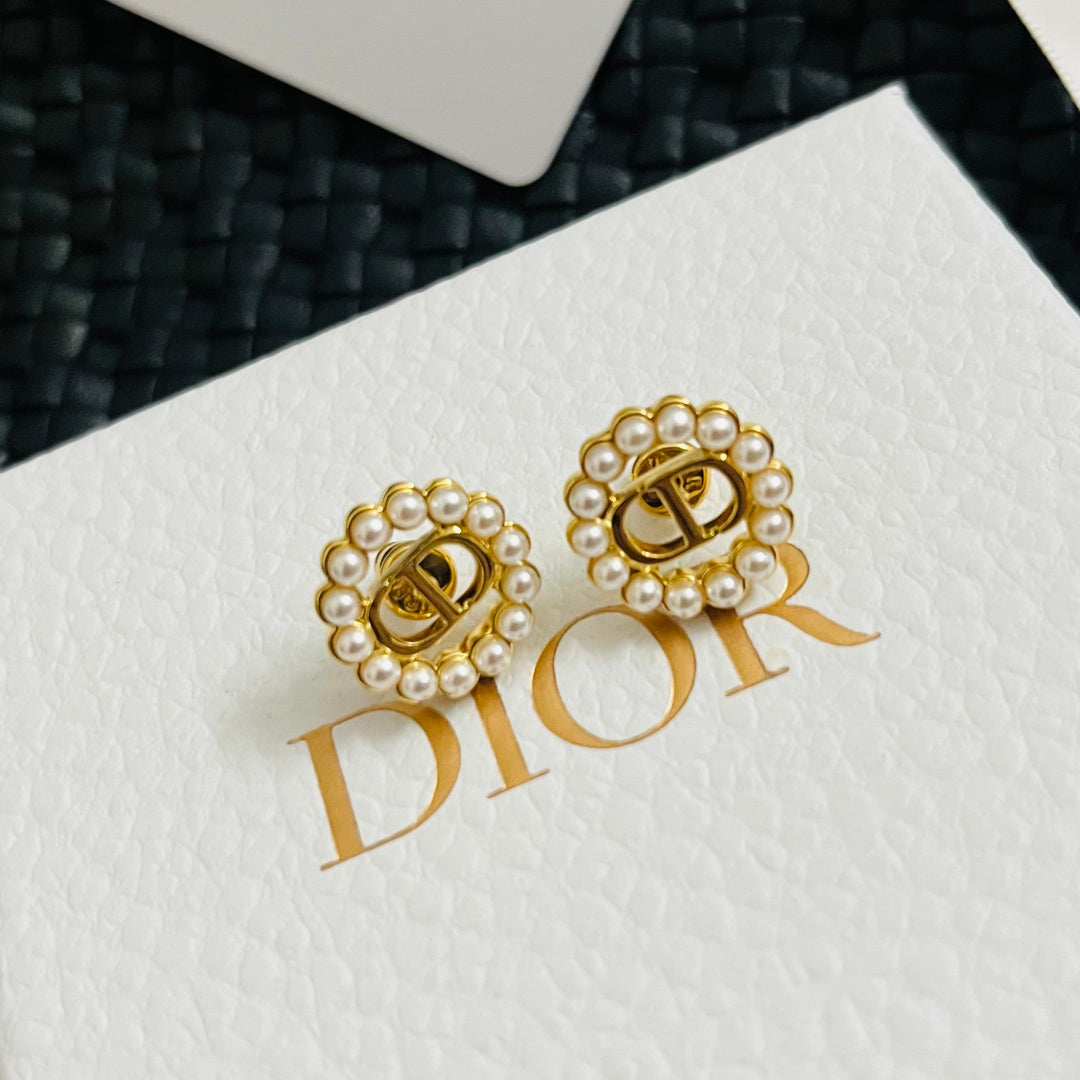 gold metal letter Drop Earrings for women - alternate angle view 3
