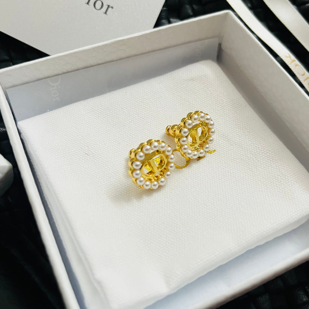 gold metal letter Drop Earrings for women - alternate angle view 6