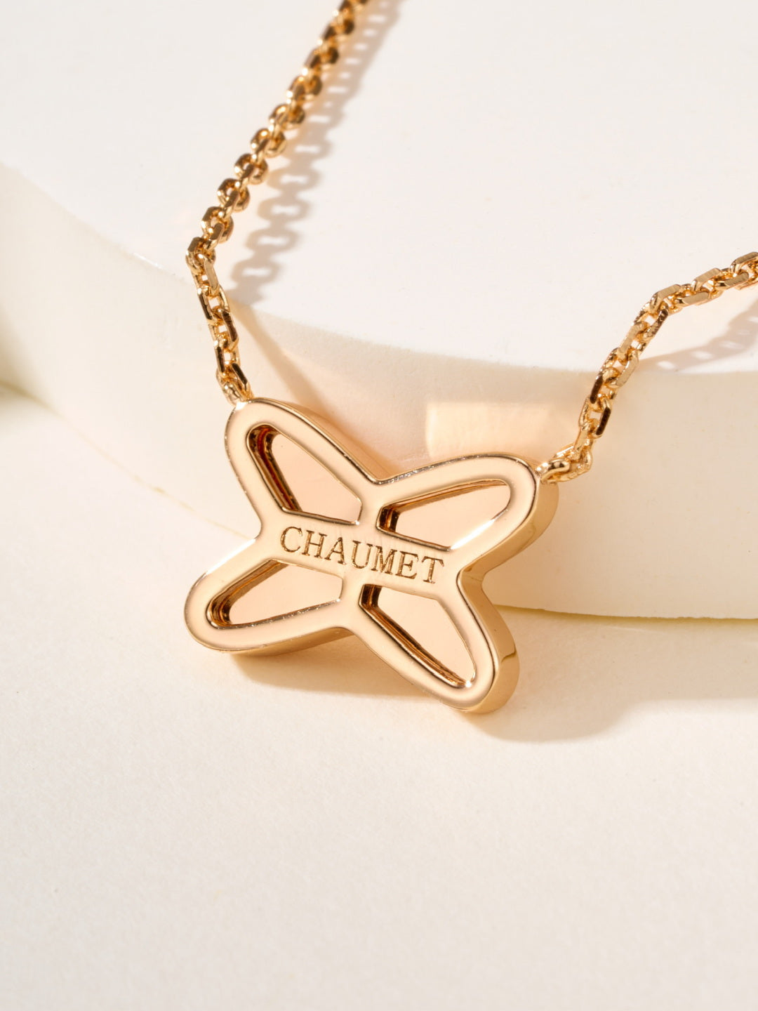rose gold rose Necklace for women - alternate angle view 7