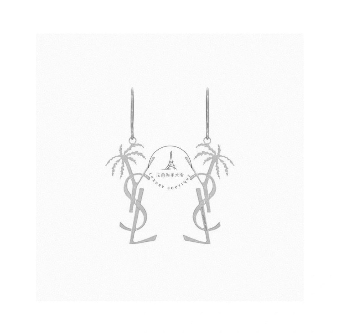 brown brass elegant Drop Earrings for women - product detail view