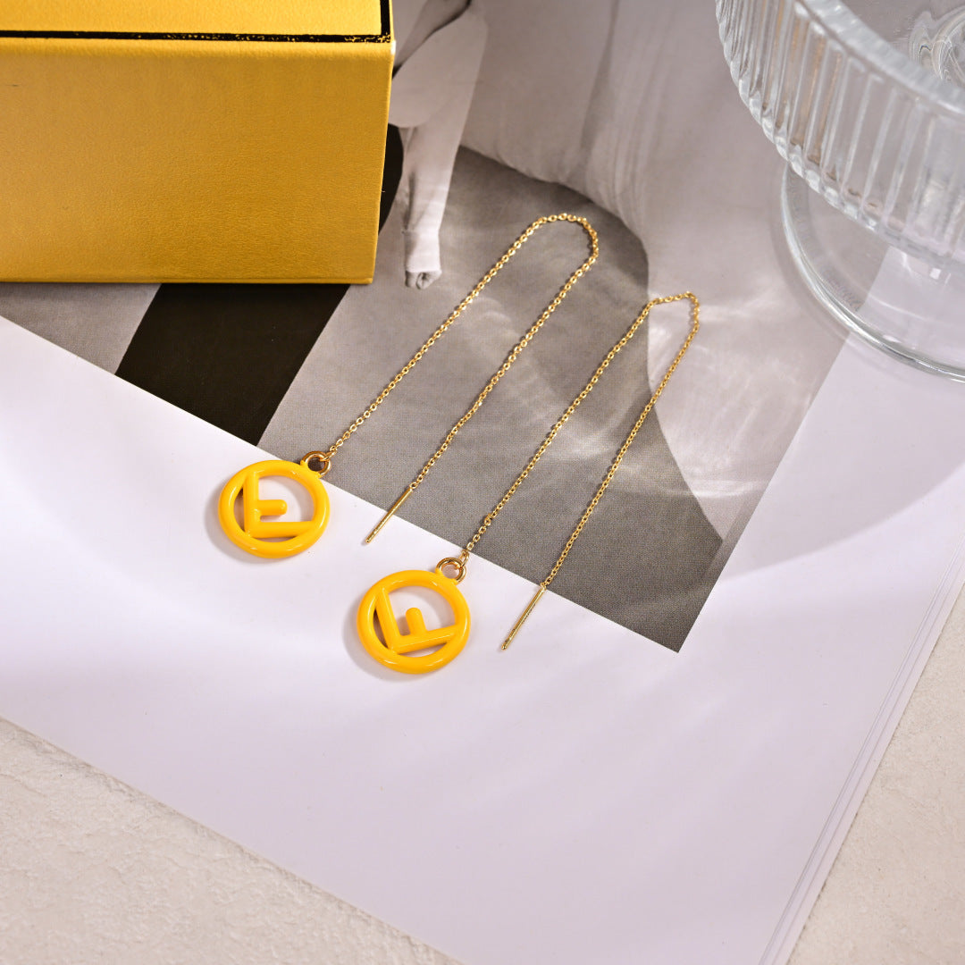 delicate Drop Earrings for kids - alternate angle view 2