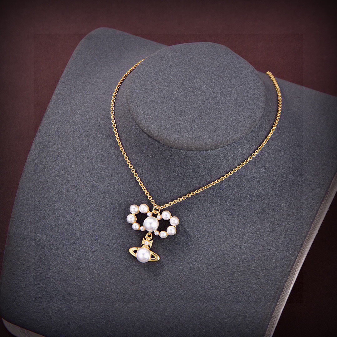 teal leather elegant Necklace for women - alternate angle view 9