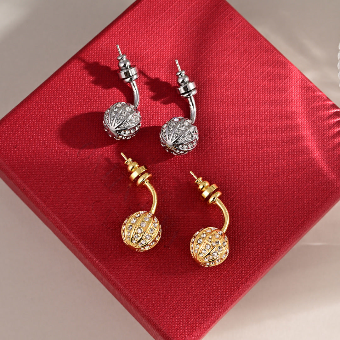 minimalist Drop Earrings for women - alternate angle view 4