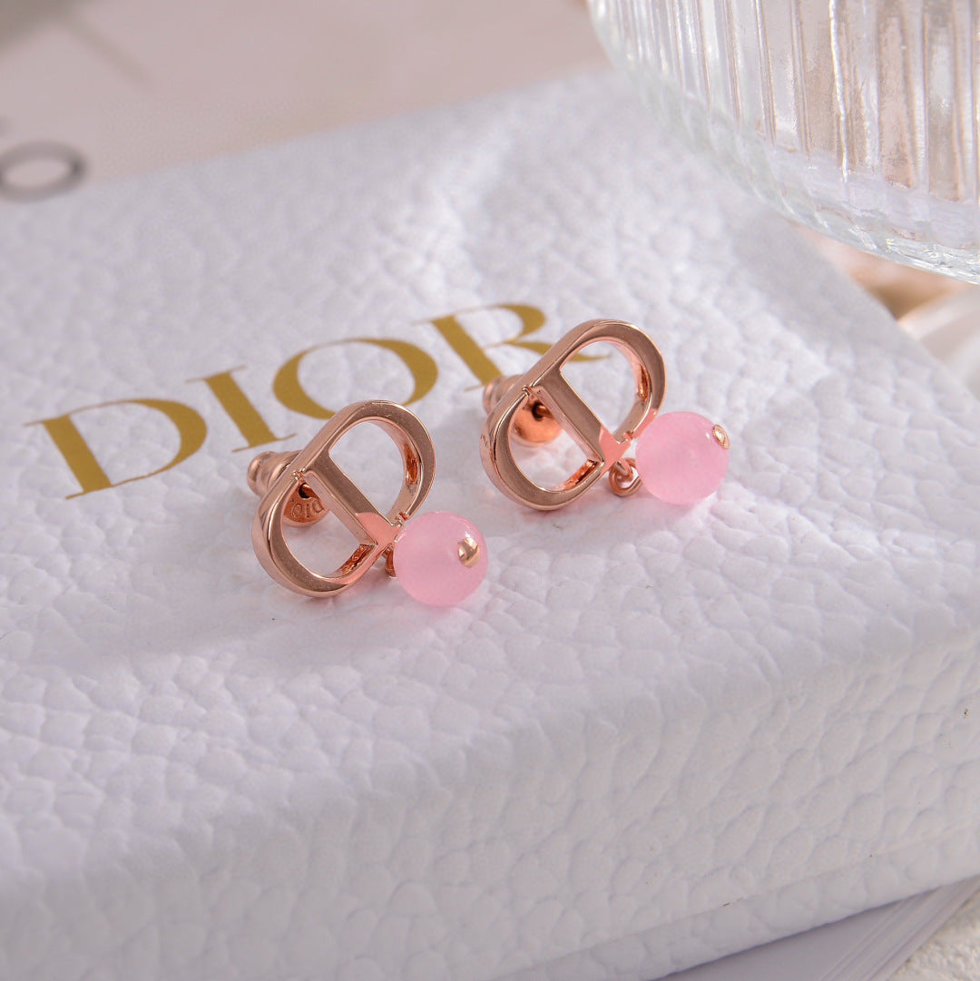 red Stud Earrings for women - product detail view