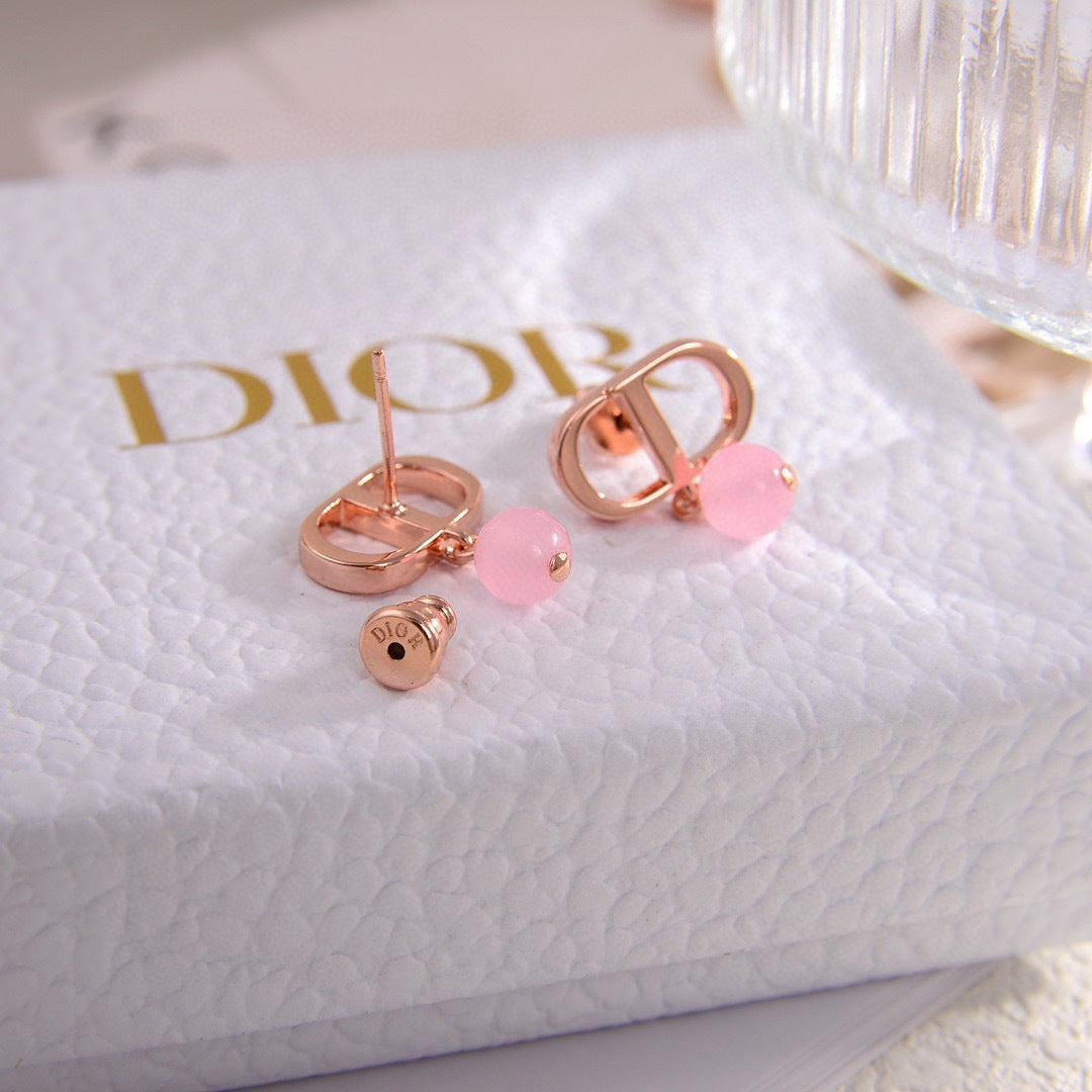 red Stud Earrings for women - alternate angle view 4