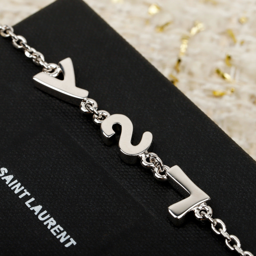 crystal letter Bracelet for women - alternate angle view 4