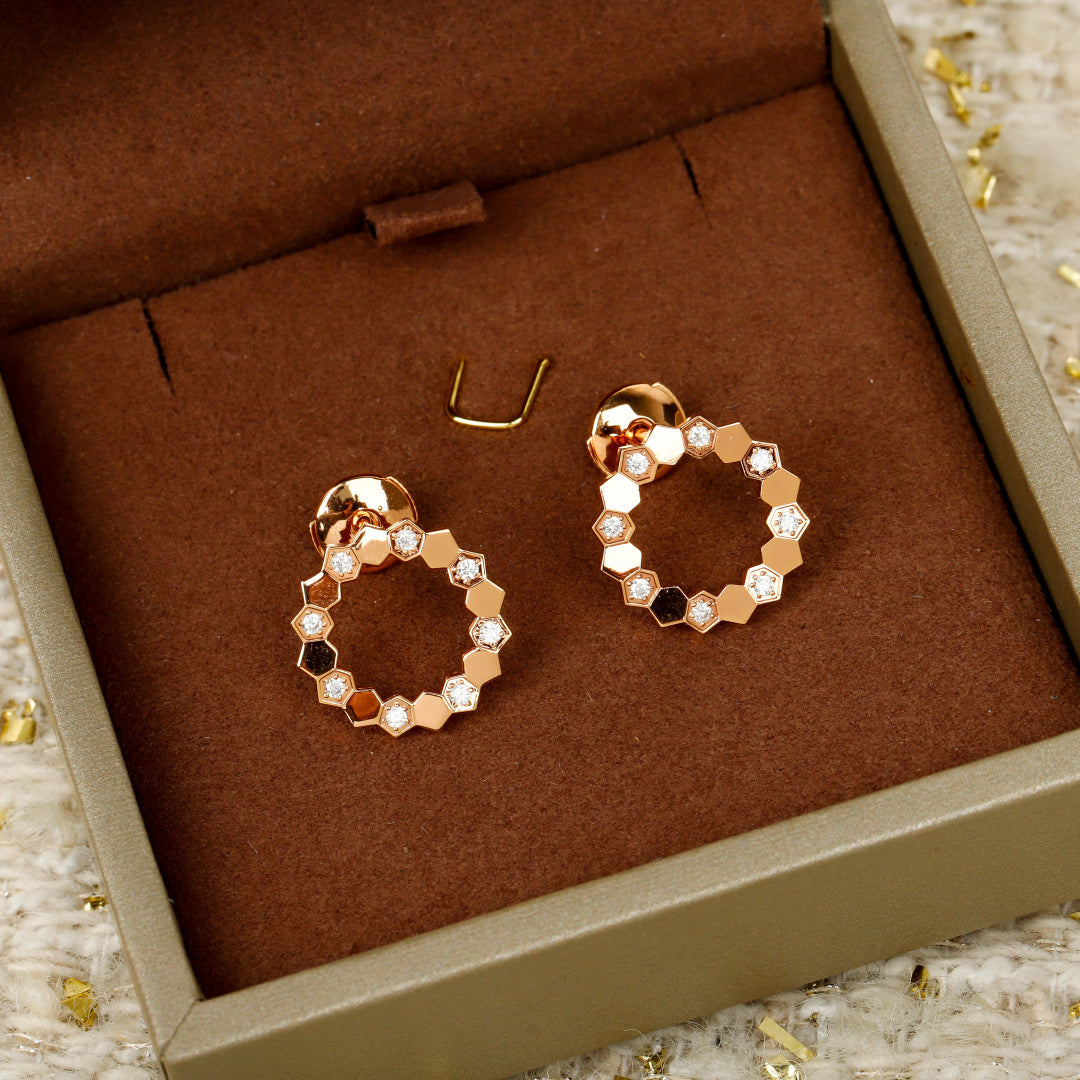rose gold 925 sterling silver floral Ring for women - product detail view