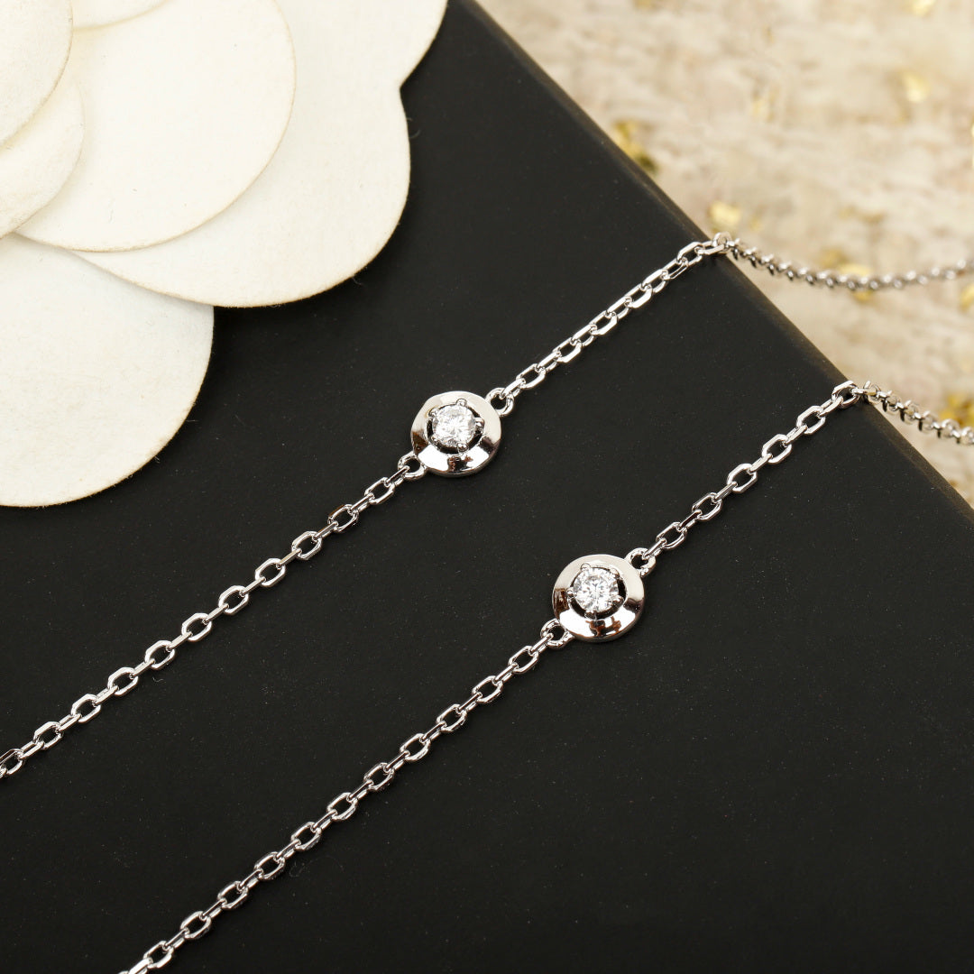 gold 925 sterling silver elegant Necklace for women - alternate angle view 4