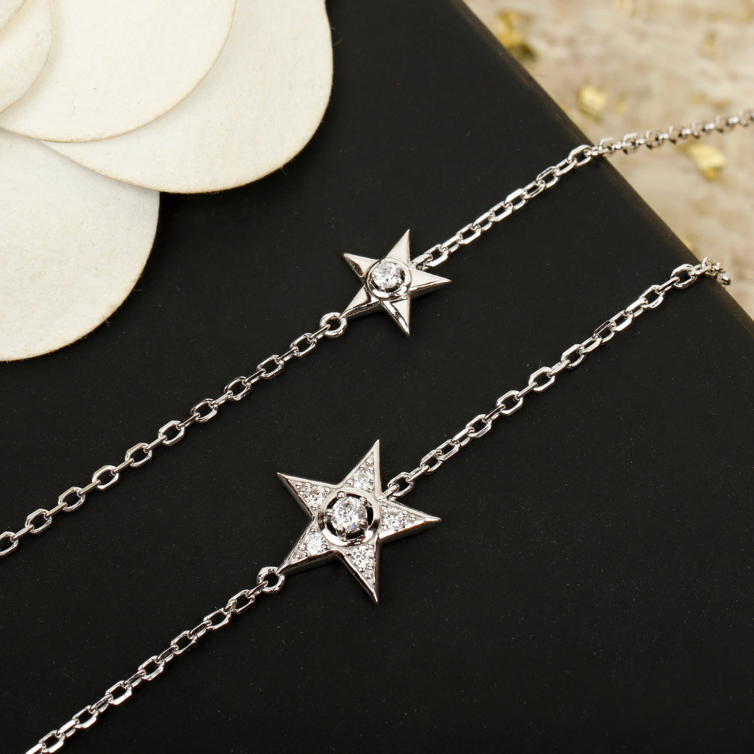 gold 925 sterling silver elegant Necklace for women - alternate angle view 3