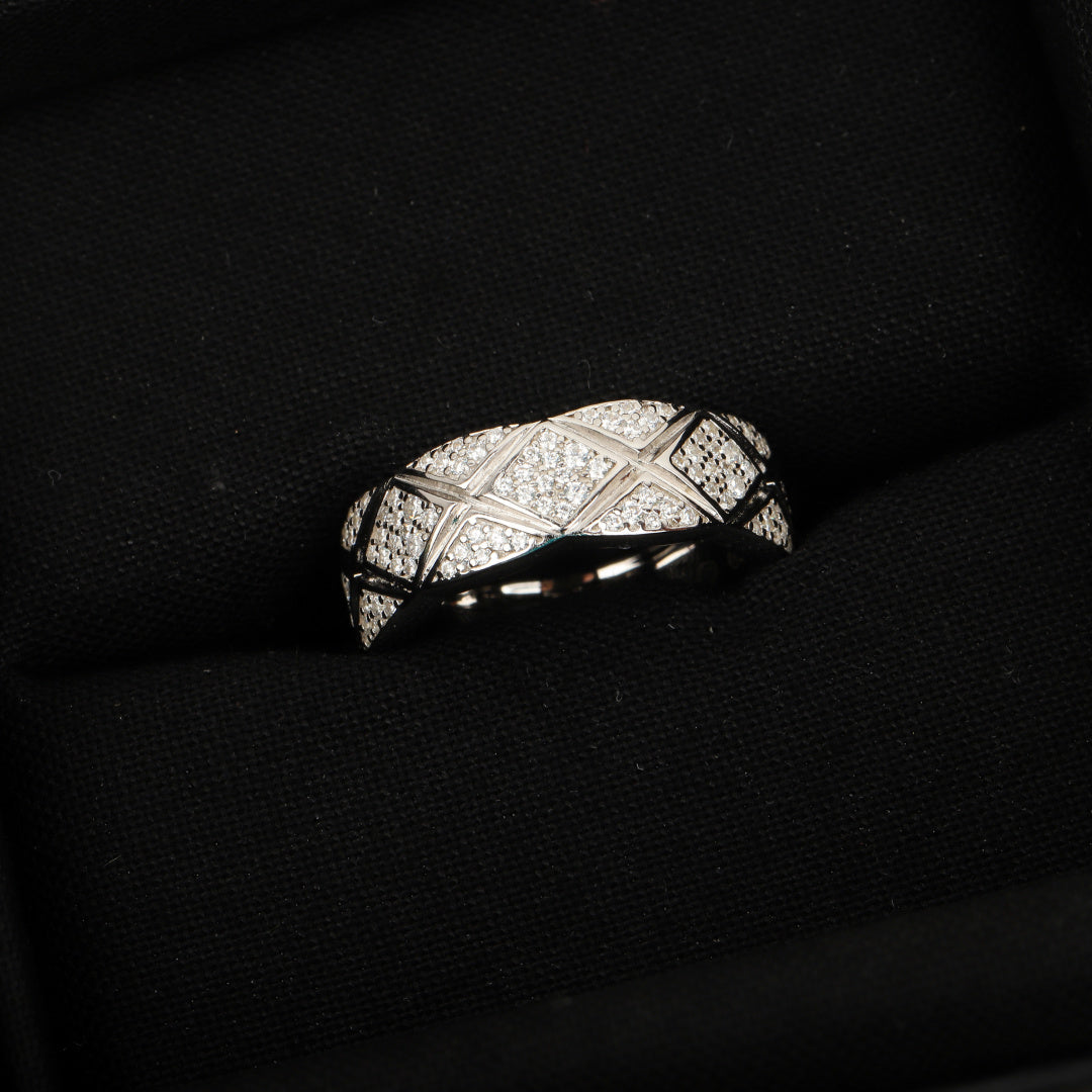 rose gold 925 sterling silver rose Ring for men - alternate angle view 4