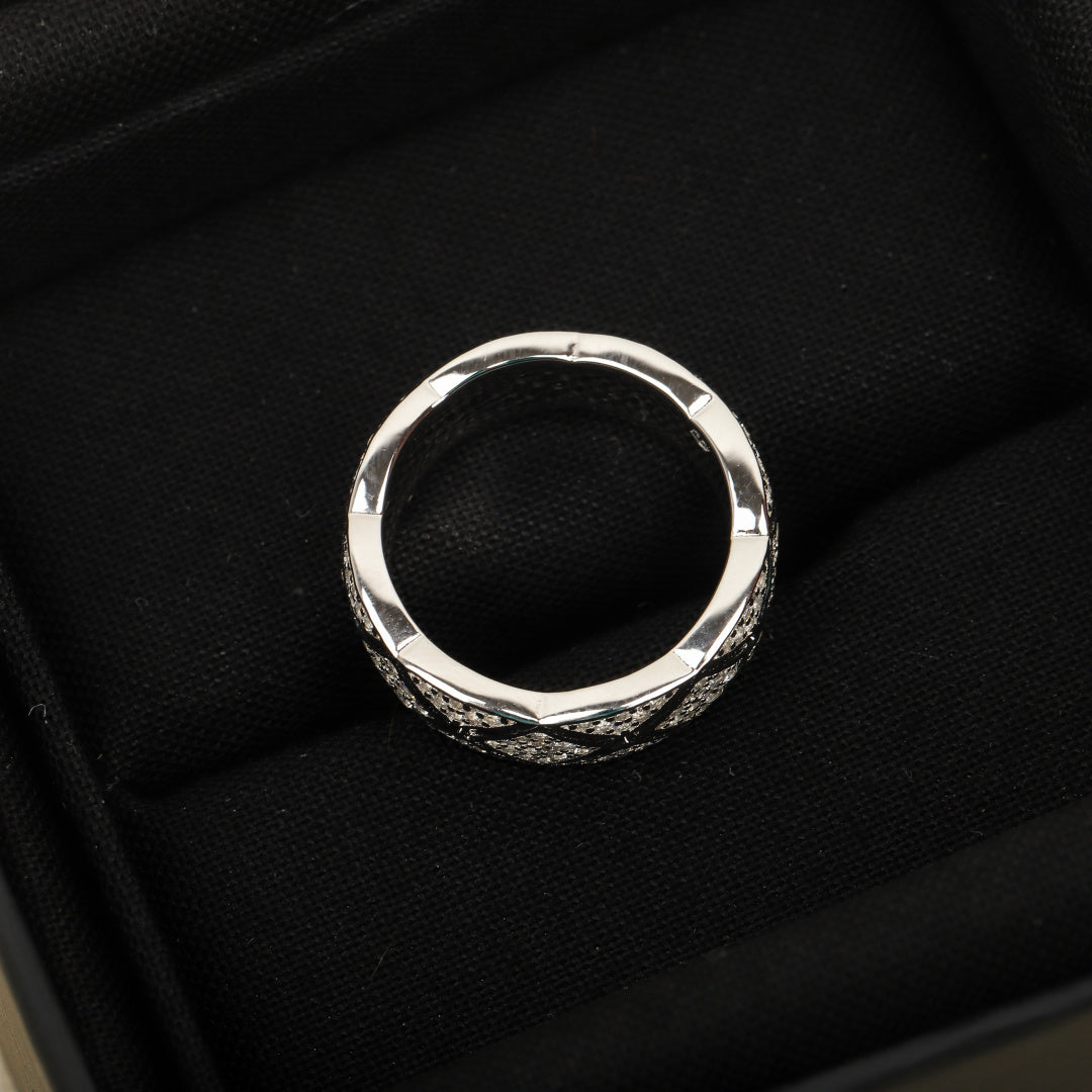 rose gold 925 sterling silver rose Ring for men - alternate angle view 5