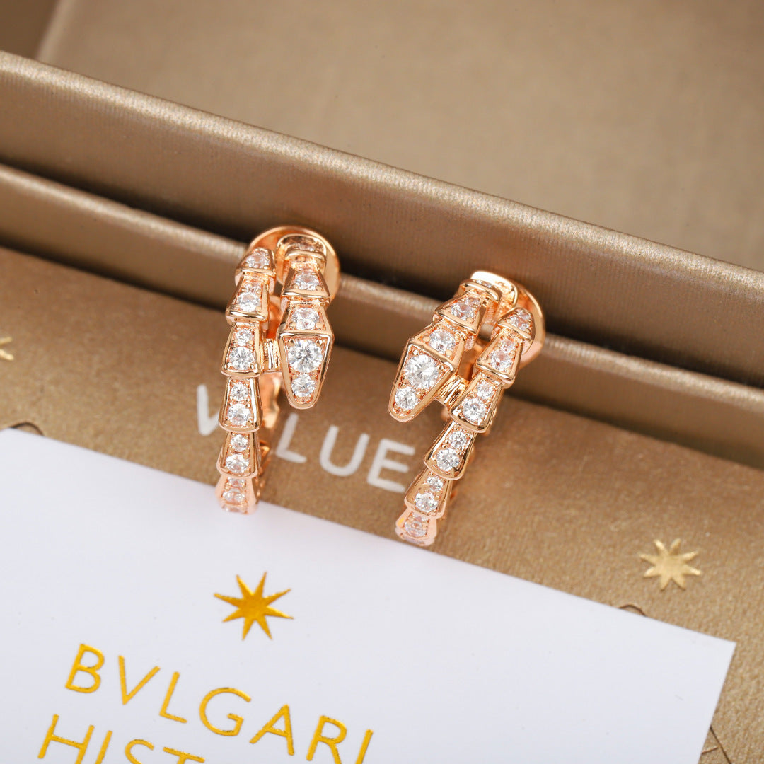 gold 925 sterling silver Drop Earrings for women - alternate angle view 3